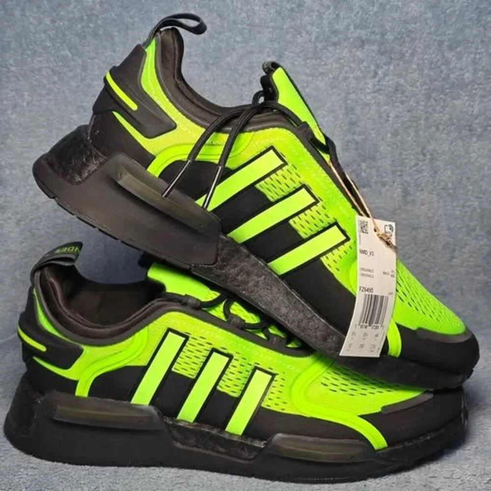 Adidas NMD_V3 Sneakers Men's US 10 or Womens 11 Black Lime Green